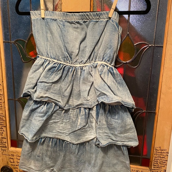 Denim tube top dress - Picture 1 of 1
